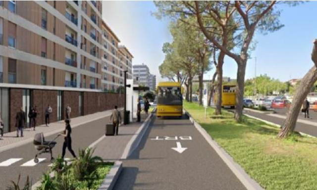 Bus Rapid Transit: allestita seconda area di cantiere in via Caldarola a intersezione con via Toscanini