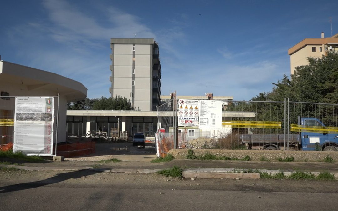 PIRP Japigia, oggi il sopralluogo degli assessori Scaramuzzi e Romano sul cantiere del centro civico e dell’auditorium: lavori completati entro giugno