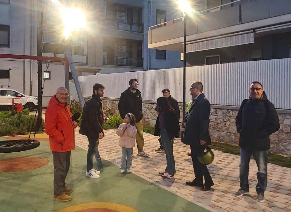 Inaugurato l’impianto di pubblica illuminazione della piazzetta tra via Genova e via Pantanelli a Carbonara 