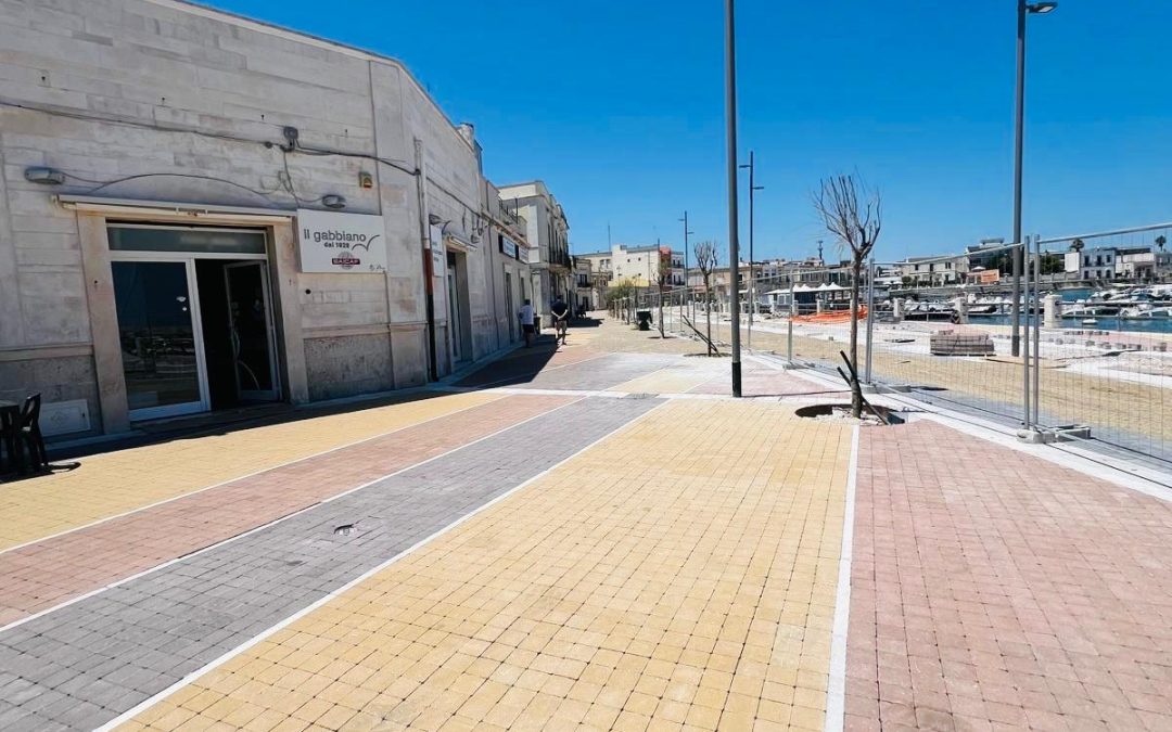 Riqualificazione del waterfront di Santo Spirito: da giovedì lungomare riapre al transito di auto e pedoni