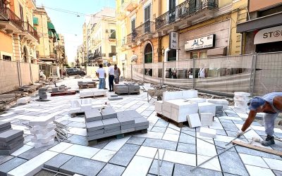 Riqualificazione di via Manzoni, proseguono i lavori su pavimentazioni e marciapiedi. Scaramuzzi: “I lavori avanzano, isolato dopo isolato restituiamo spazi alla città”