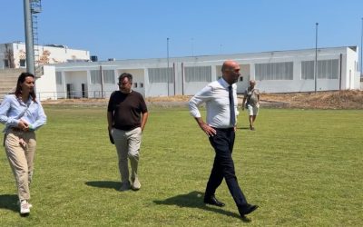 Nuovo stadio del rugby e del football americano a Catino, il sopralluogo del sindaco Leccese