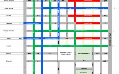 Riqualificazione via Argiro e BRT, Il punto sui cantieri nel centro murattiano con le informazioni utili e i percorsi consigliati