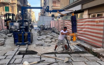 Riqualificazione di via Manzoni: ripresi i lavori sul tratto Calefati-Abate Gimma. Da lunedì cantiere a pieno regime
