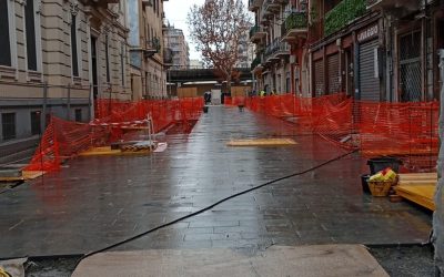 Da oggi allestita area di cantiere sul quarto isolato di via Manzoni e primo isolato aperto al passaggio dei pedoni nella fascia centrale