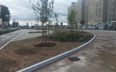 Pinqua Santa Rita: inaugurati il giardino in via Cascia, il parcheggio verde in strada Lama del Duca e la nuova pista ciclabile