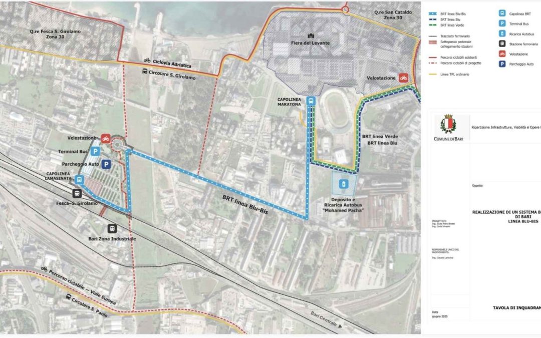 BRT, via libera all’acquisto di due nuovi bus elettrici per la linea blu-bis